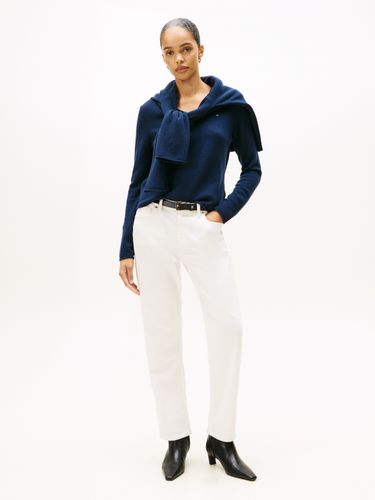 TOMMY HILFIGER SOFT WOOL V-NK LS SWEATER