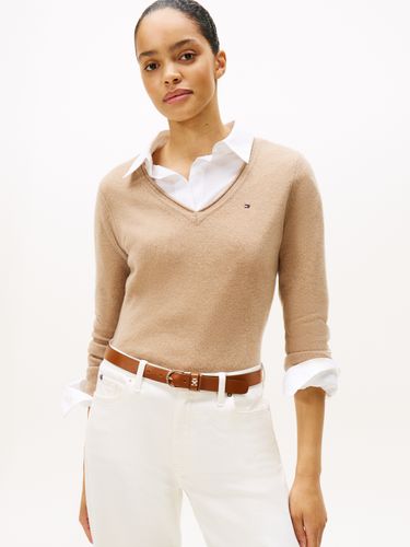 TOMMY HILFIGER SOFT WOOL V-NK LS SWEATER