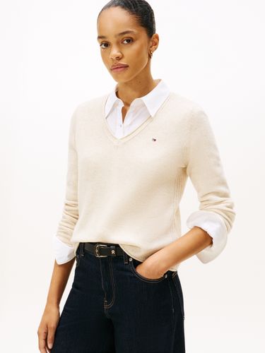 TOMMY HILFIGER SOFT WOOL V-NK LS SWEATER XXL