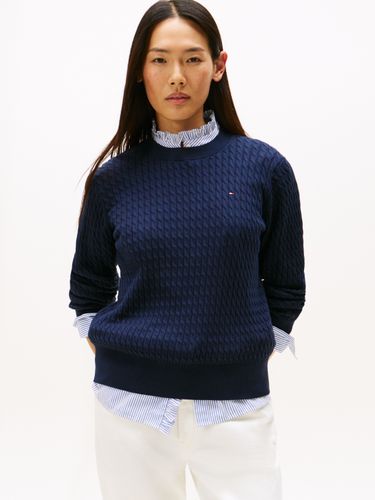 TOMMY HILFIGER CO CABLE FINE GG C-NK LS SWT S