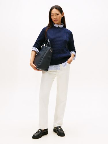 TOMMY HILFIGER CO CABLE FINE GG C-NK LS SWT