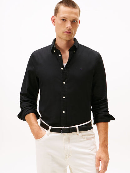 TOMMY HILFIGER FLEX FLANNEL SOLID RF SHIRT