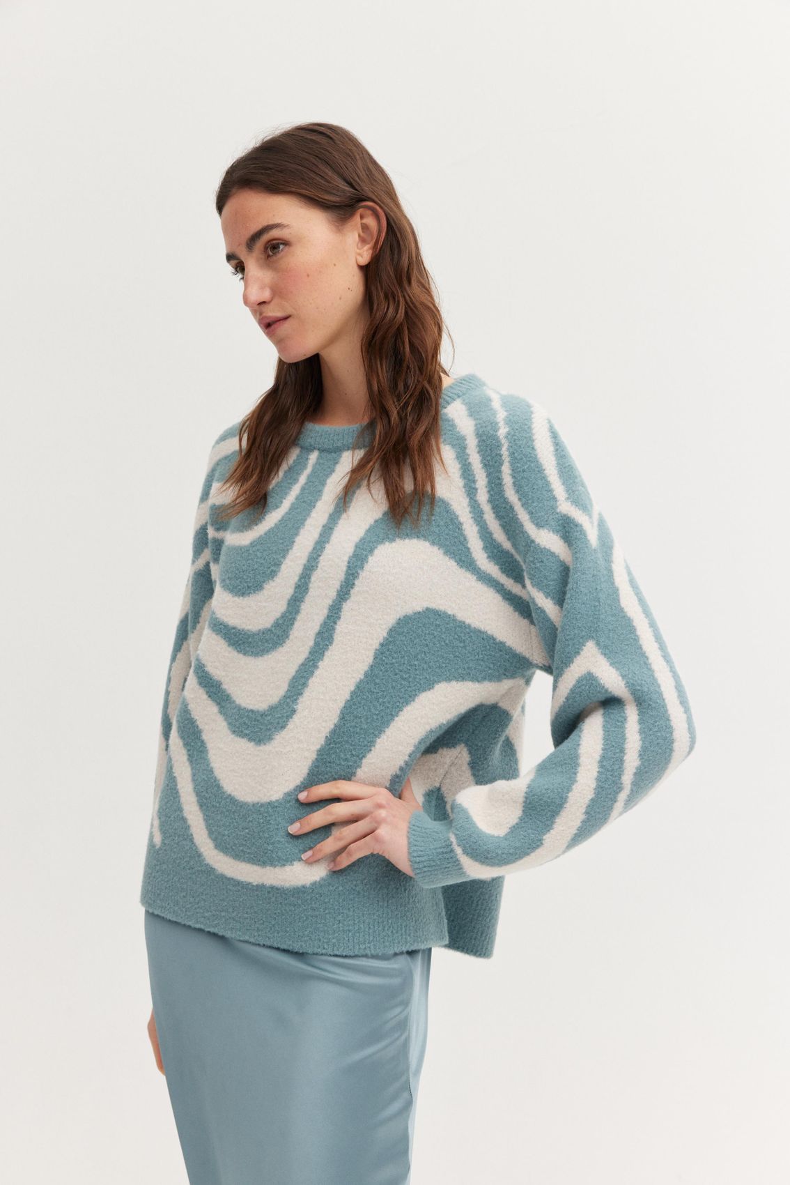 THE FASHION PEOPLE Jacquard Pullover 2 tone