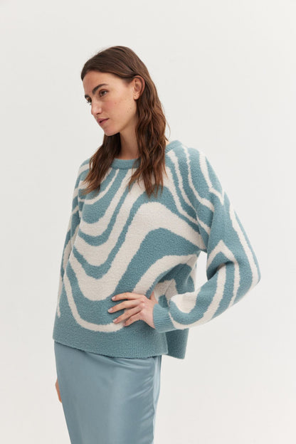 THE FASHION PEOPLE Jacquard Pullover 2 tone