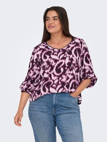 ONLY CARMAKOMA CARTYLA LIFE 3/4 BLOUSE AOP