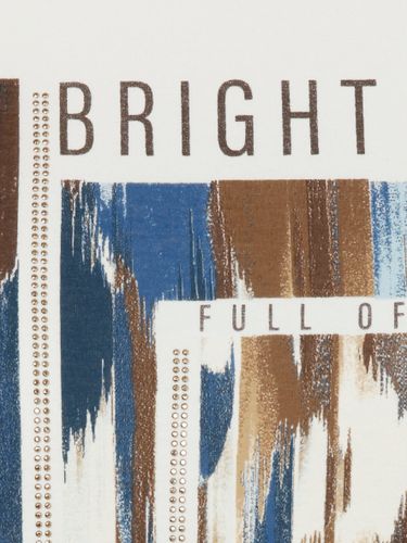 VIA APPIA T-Shirt Rundhals 3/4 Arm Motiv Strass