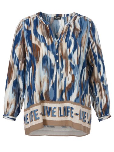 VIA APPIA Bluse V-Ausschnitt 1/1 Arm Druck 46