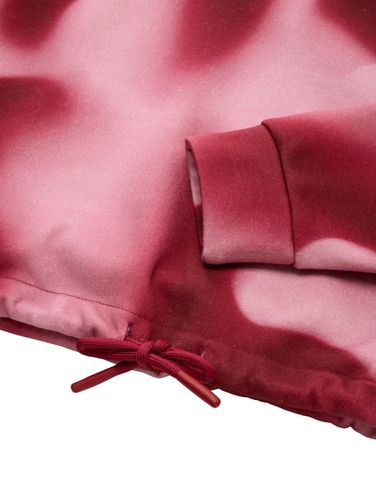 TOM TAILOR Cropped Hoodie Sweatshirt mit Batikmuster