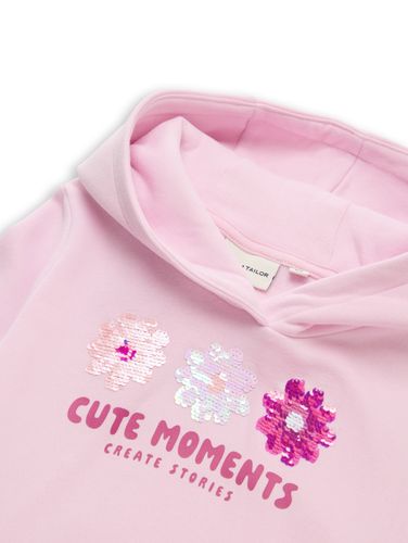 TOM TAILOR Hoodie Sweatshirt mit Wendepailletten