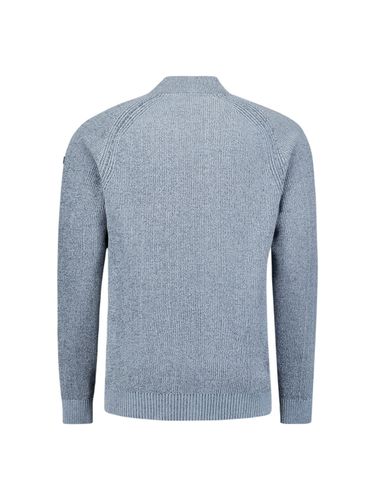 NO EXCESS Pullover Half Zip 2 Colored Chenille