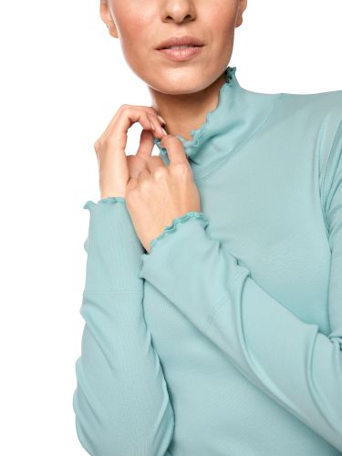 MARC CAIN Unifarbenes Langarmshirt mit Rollkragen