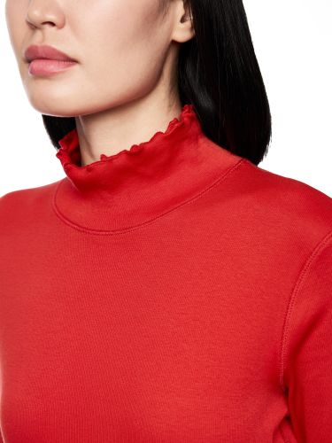 MARC CAIN Unifarbenes Langarmshirt mit Rollkragen