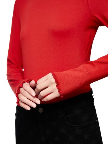 MARC CAIN Unifarbenes Langarmshirt mit Rollkragen