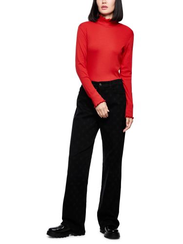 MARC CAIN Unifarbenes Langarmshirt mit Rollkragen