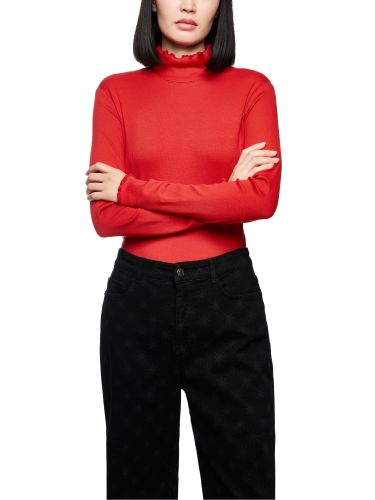 MARC CAIN Unifarbenes Langarmshirt mit Rollkragen