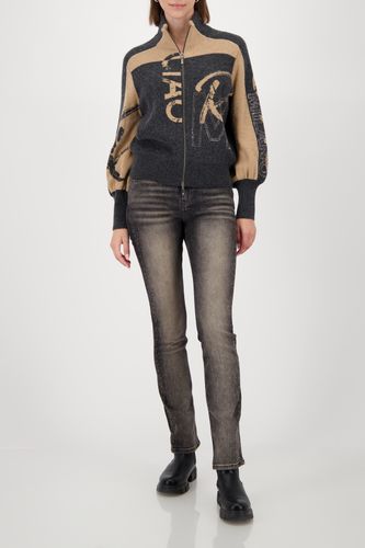 MONARI Strickjacke, anthra melange gemustert