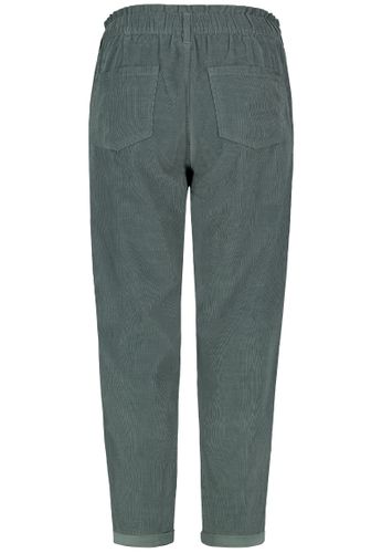 Modehaus Weingarten DOB Hose, hoher Bund, Paperbag Styl, pine green