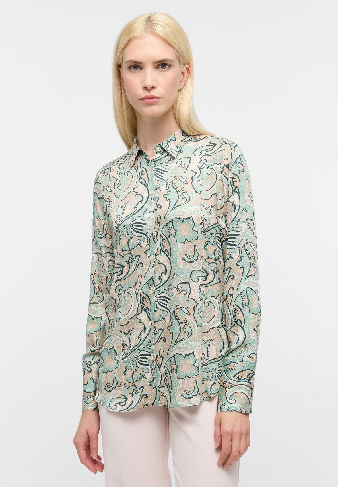 ETERNA Bluse Viskose Langarm 48 Langarm