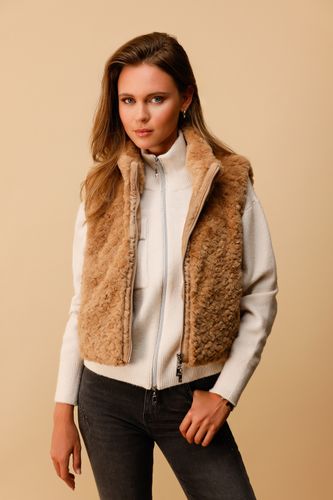 MONARI Weste, cognac