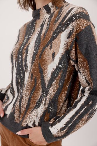 MONARI Pullover, anthra gemustert