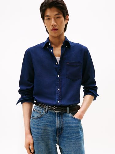 TOMMY HILFIGER FLANNEL INDIGO SHIRT L