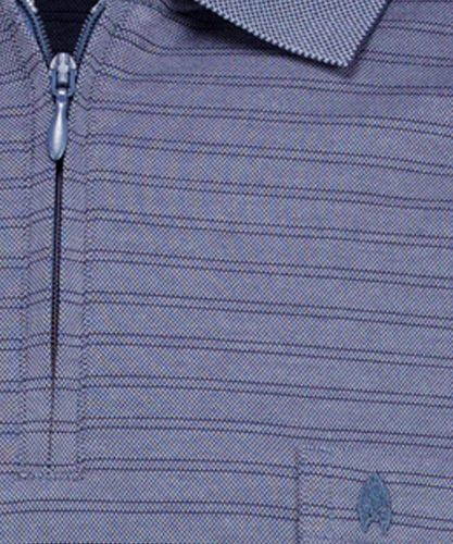 Softknit-Polo Fineliner mit Reissverschluss