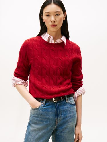 TOMMY HILFIGER SOFT WOOL CABLE C-NK LS SWT XXL