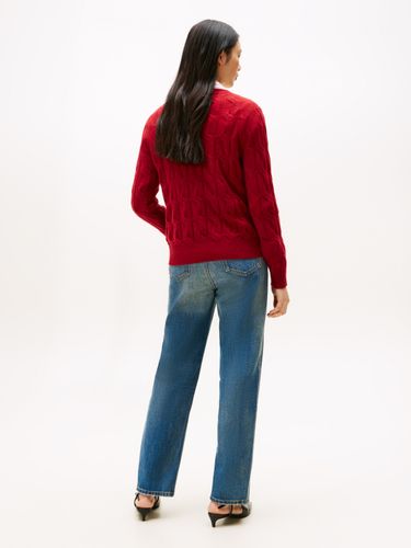 TOMMY HILFIGER SOFT WOOL CABLE C-NK LS SWT