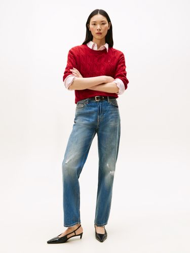 TOMMY HILFIGER SOFT WOOL CABLE C-NK LS SWT