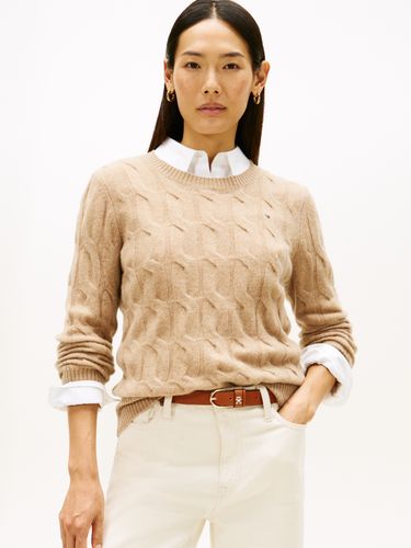 TOMMY HILFIGER SOFT WOOL CABLE C-NK LS SWT M