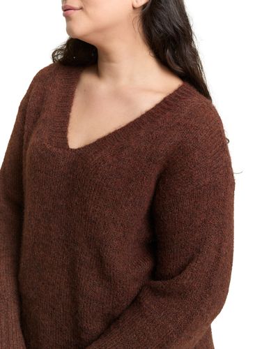 TOM TAILOR Plus Size - Loose Fit Strickpullover mit Wollanteil