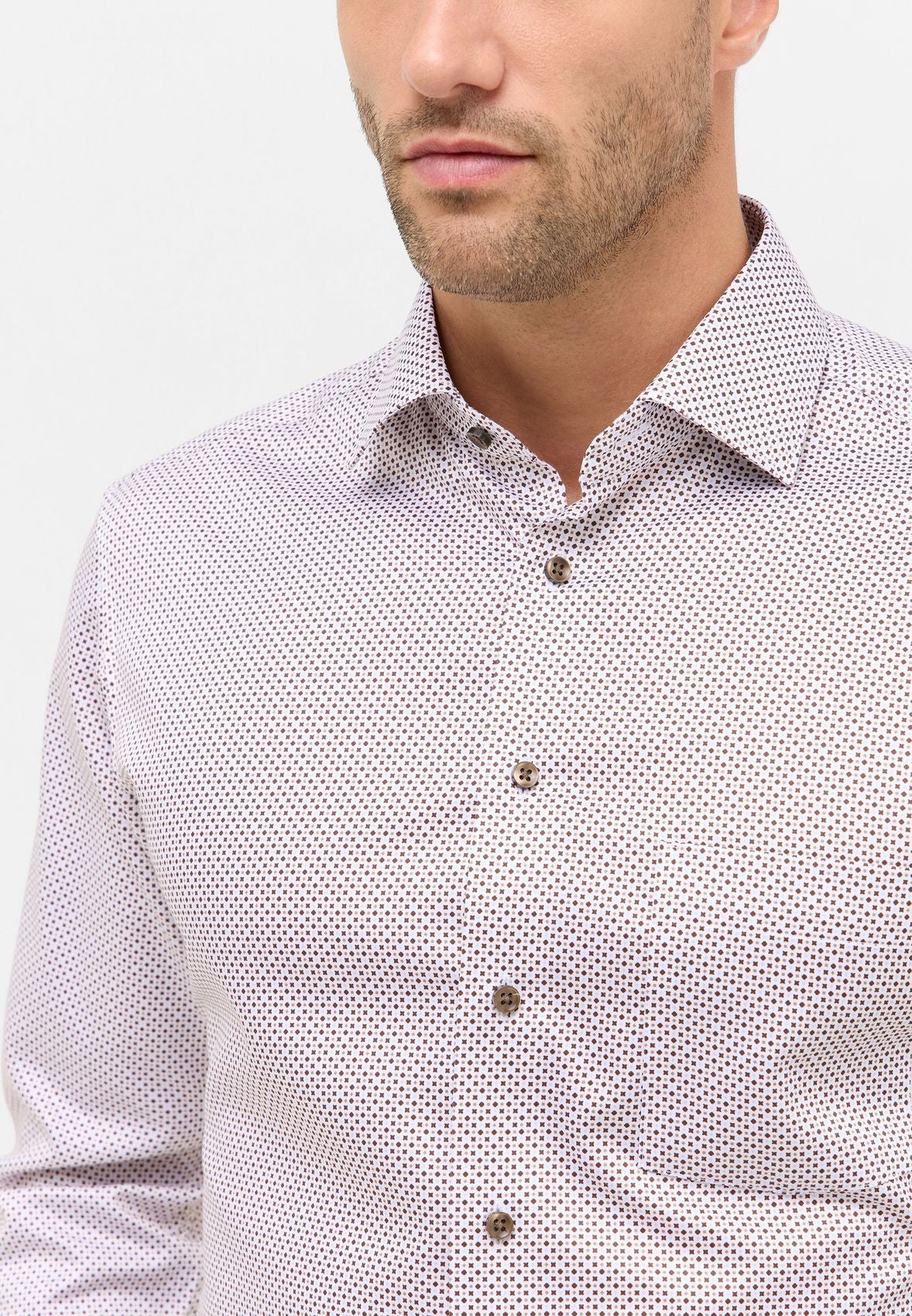 ETERNA Hemd Satingewebe Langarm