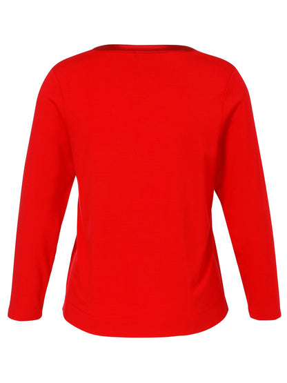 VIA APPIA T-Shirt V-Ausschnitt 1/1 Arm Materialmix