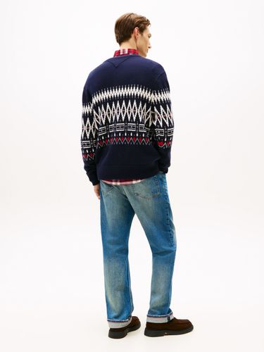 TOMMY HILFIGER PLACED FAIRISLE WOOL BLEND CREW