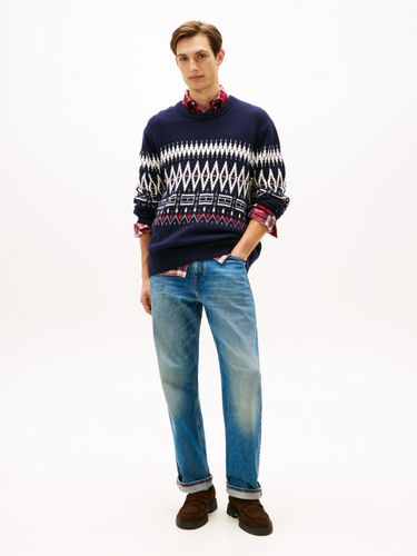 TOMMY HILFIGER PLACED FAIRISLE WOOL BLEND CREW