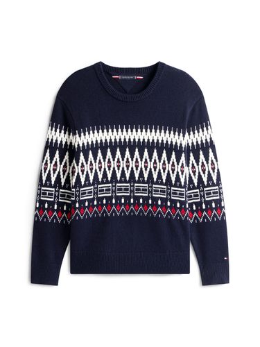 TOMMY HILFIGER PLACED FAIRISLE WOOL BLEND CREW