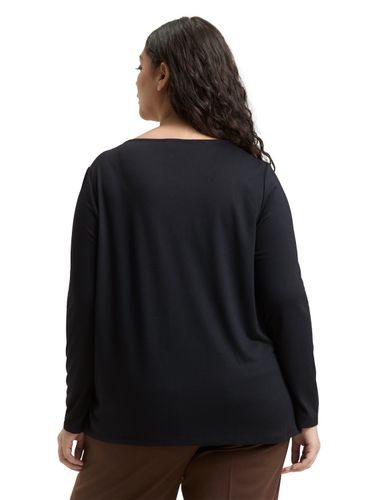 TOM TAILOR Plus Size - Loose Fit Langarmshirt mit Leo-Print