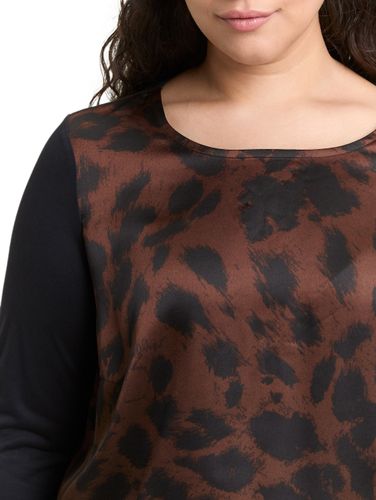 TOM TAILOR Plus Size - Loose Fit Langarmshirt mit Leo-Print