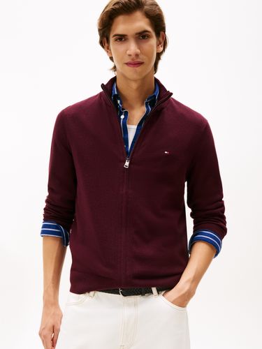 TOMMY HILFIGER PIMA ORG CTN CASHMERE ZIP THRU