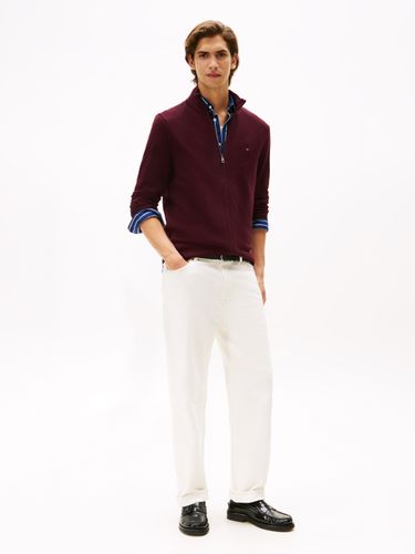 TOMMY HILFIGER PIMA ORG CTN CASHMERE ZIP THRU