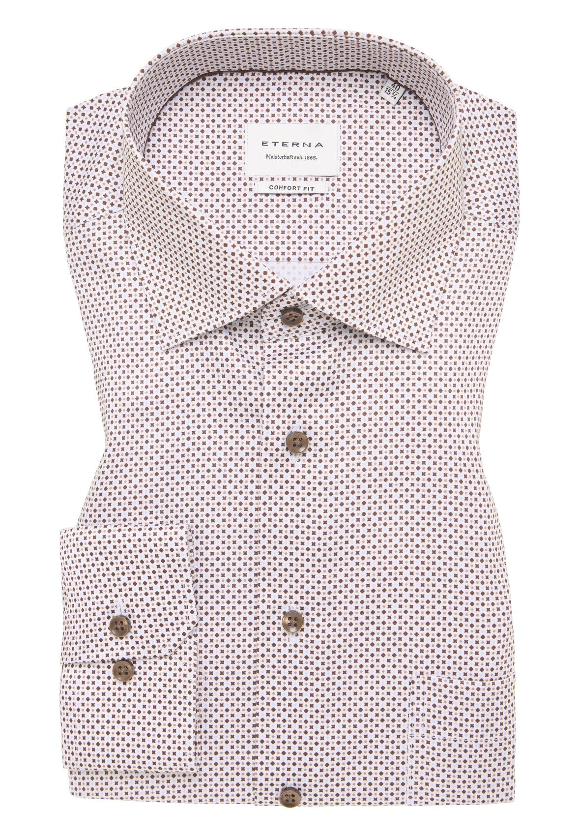 ETERNA Hemd Satingewebe Langarm Langarm - 65cm