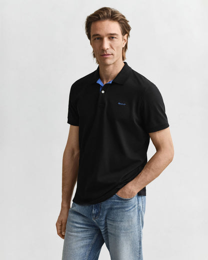 Kontrast Piqué Poloshirt im Regular Fit