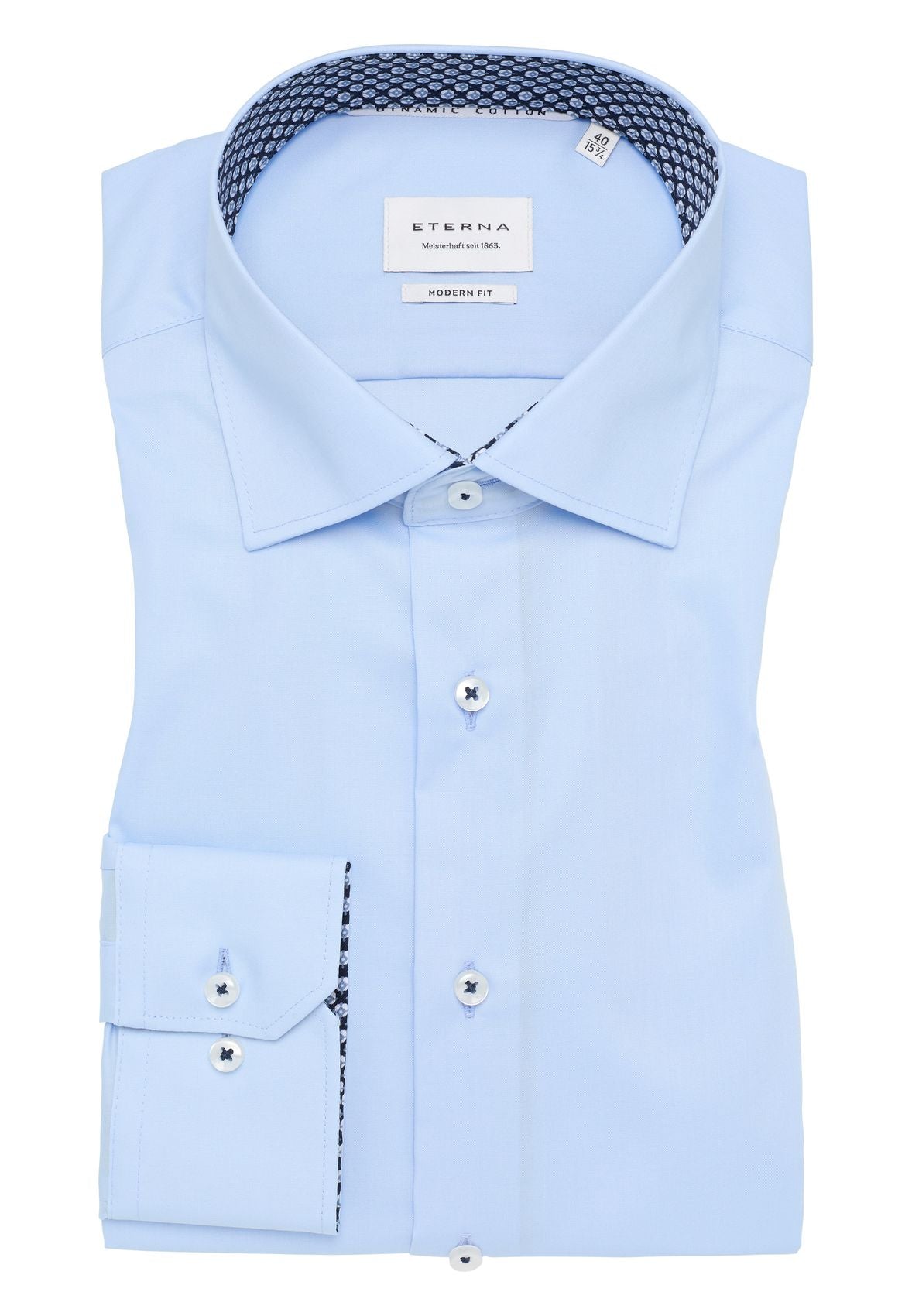 ETERNA Dynamic Cotton Popeline Langarm Langarm - 65cm