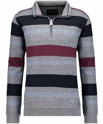 RAGMAN Sweatshirt mit Troyer-Kragen, gestreift