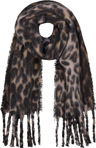 Schal, brownie gemustert