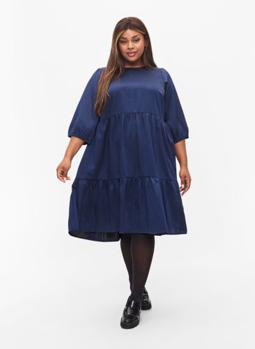 ZIZZI Kleid mit Rückenausschnitt und 3/4-Ärmeln