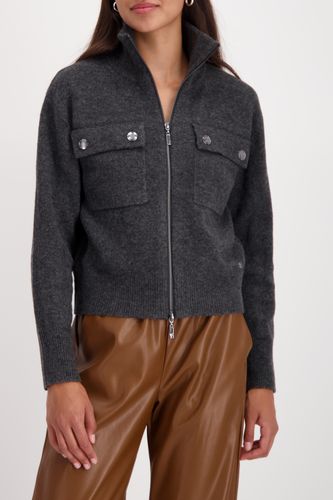 MONARI Strickjacke, anthra melange