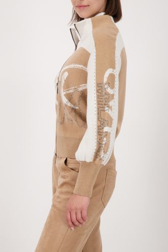 MONARI Strickjacke, cognac gemustert