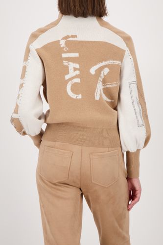 MONARI Strickjacke, cognac gemustert