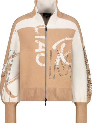 MONARI Strickjacke, cognac gemustert